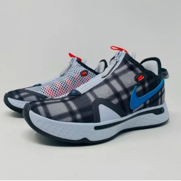 Nike PG 4 IV Paul George Men’s sz 8 Plaid Grey/White Light Smoke CD5079 002 - Picture 2 of 5